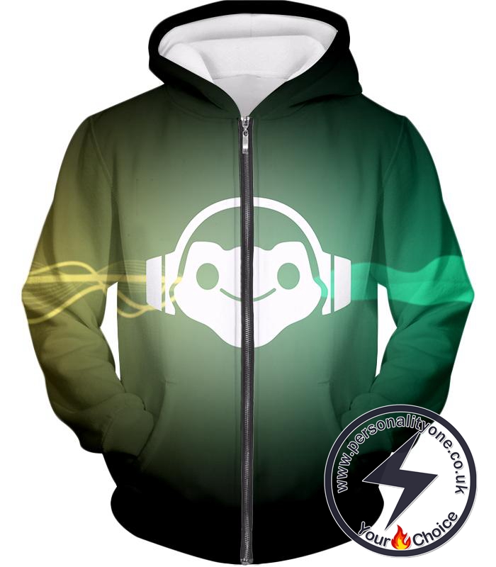 Overwatch Green Logo Zip Up Hoodie